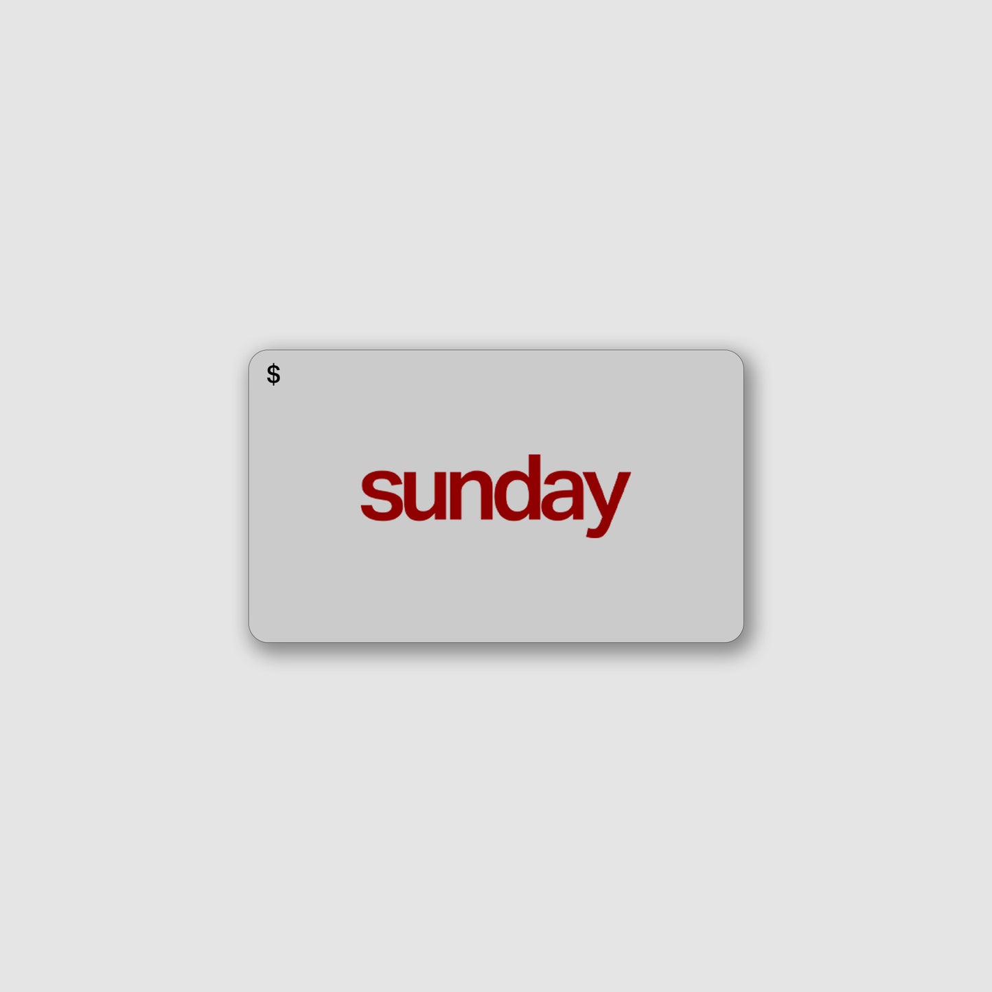 sunday gift card