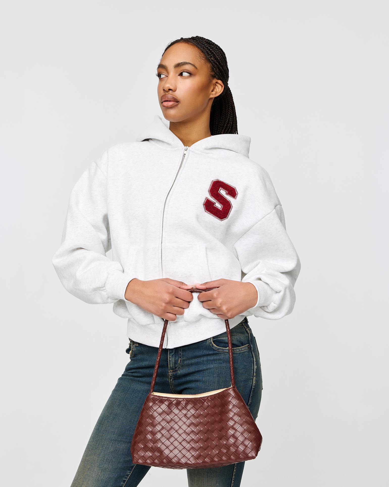 heavyweight varsity zip-up