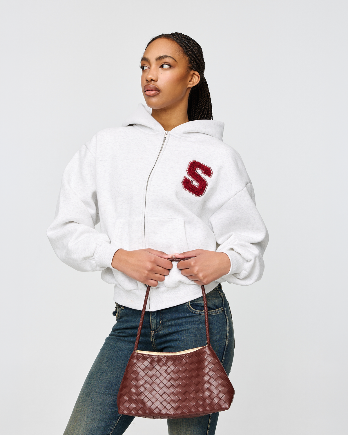 heavyweight varsity zip-up