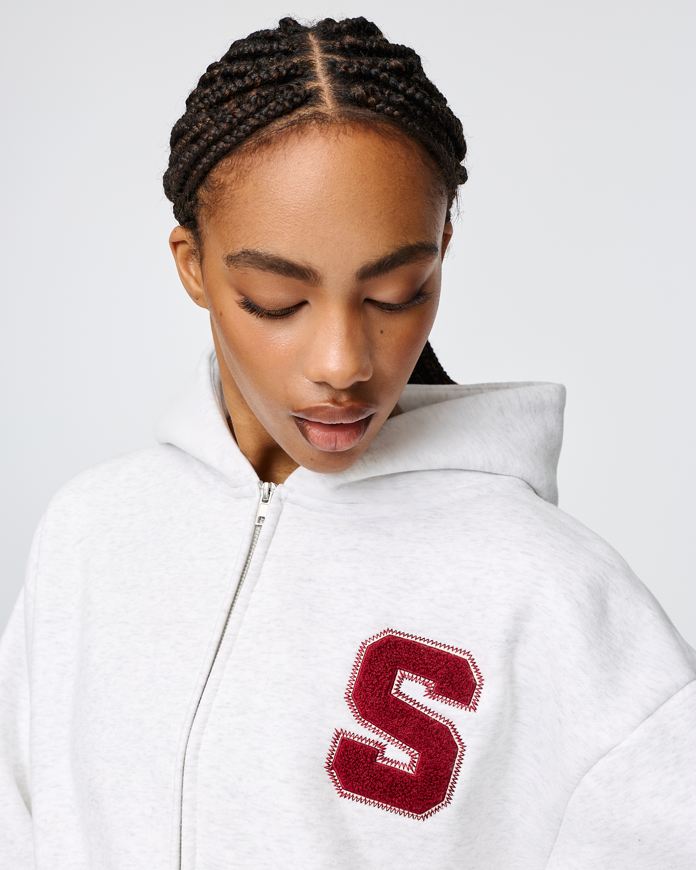 heavyweight varsity zip-up