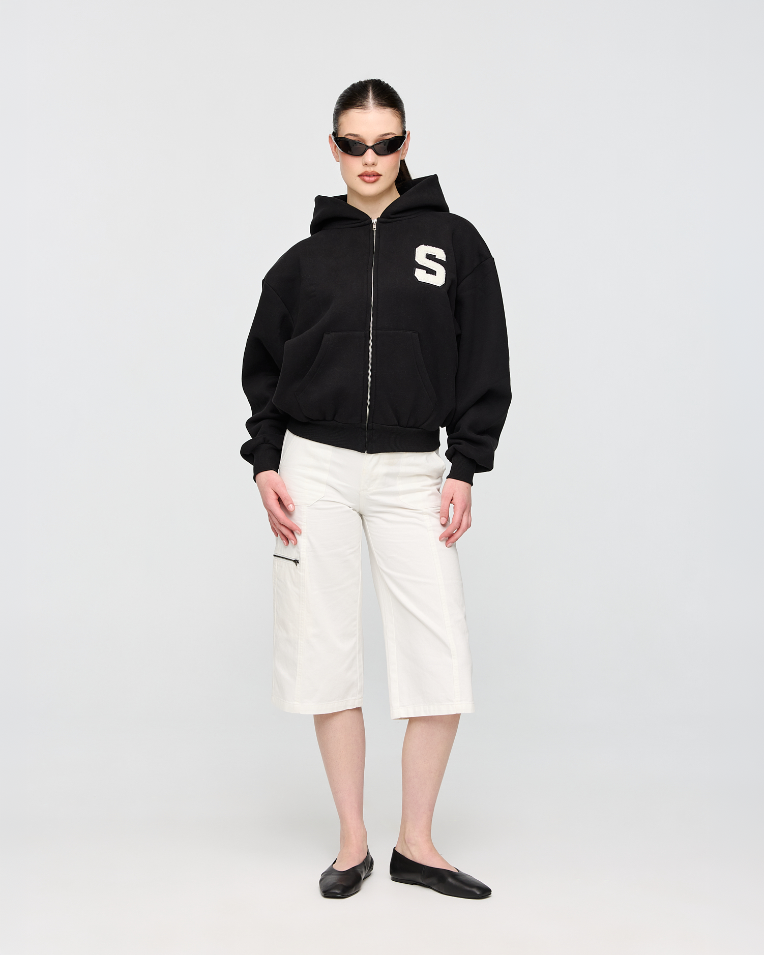 heavyweight varsity zip-up