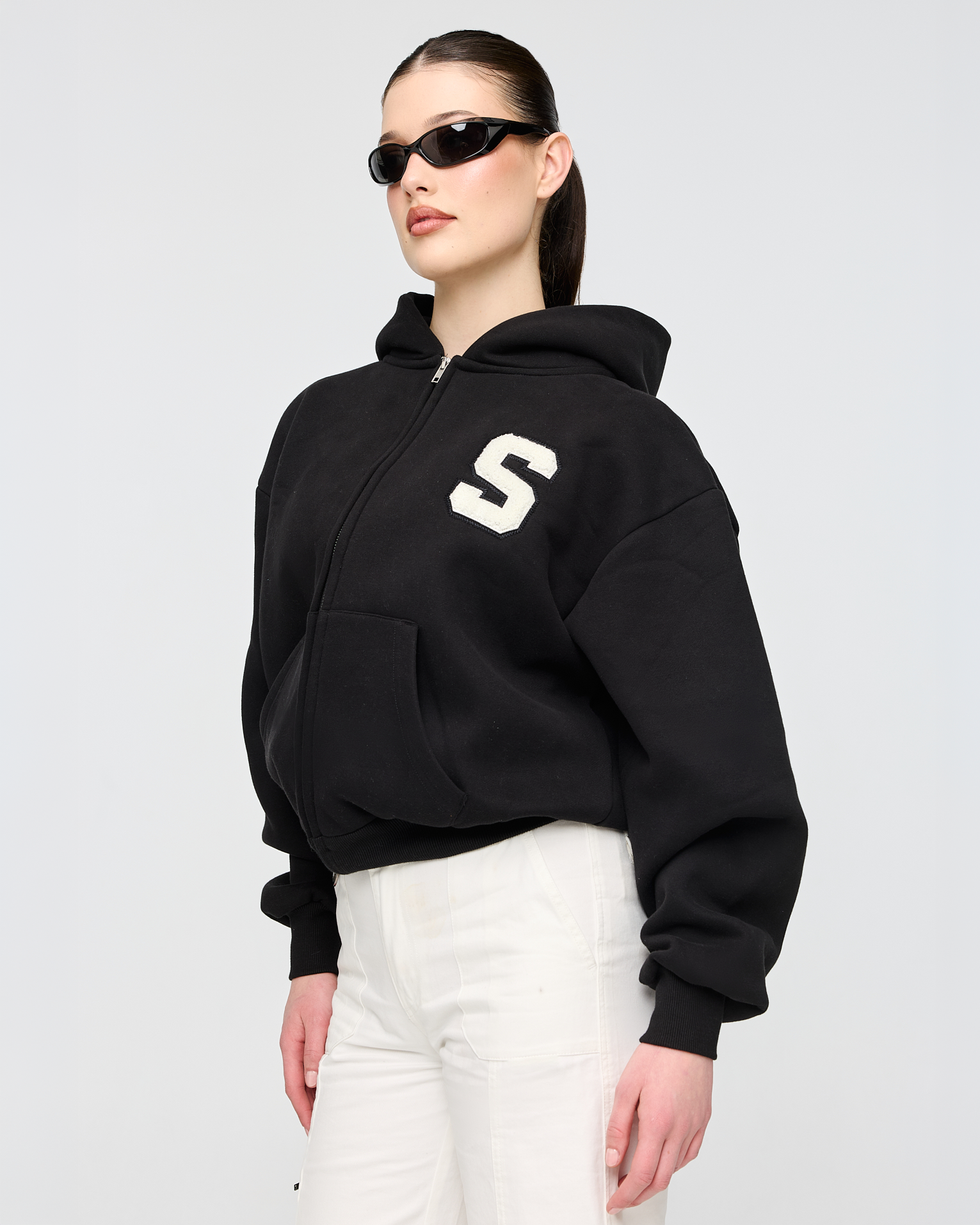 heavyweight varsity zip-up