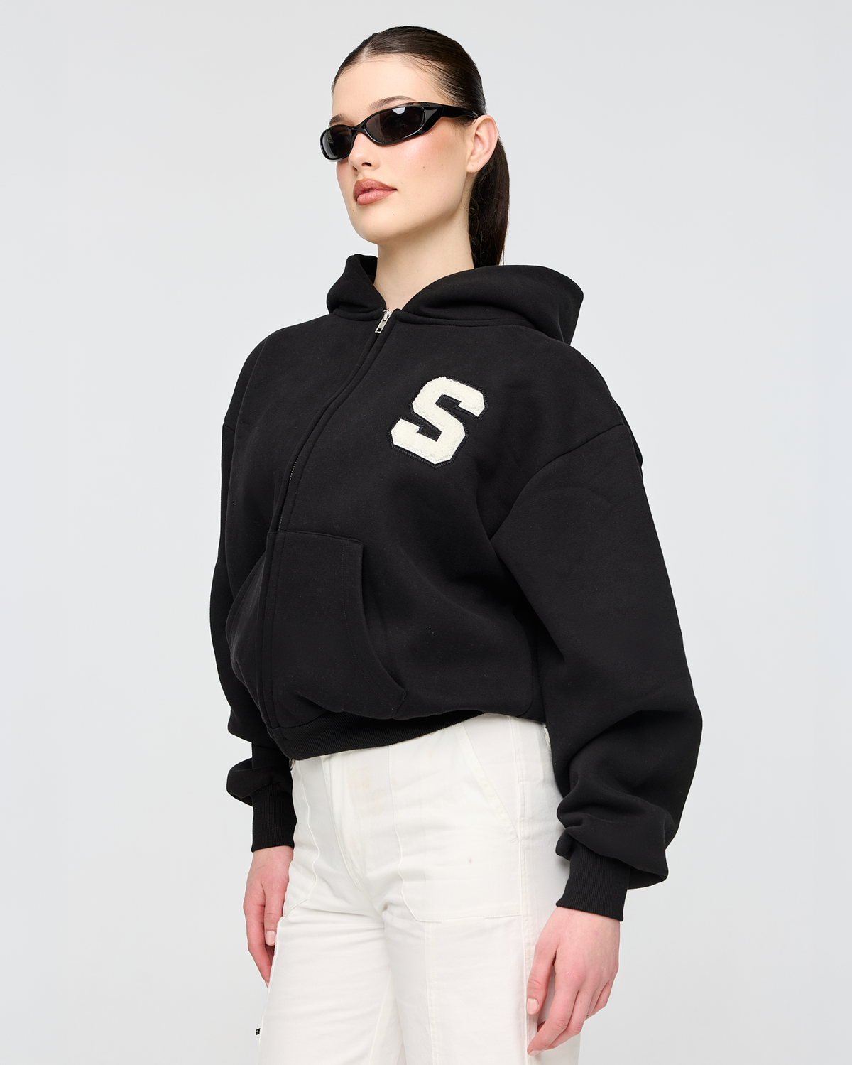 heavyweight varsity zip-up