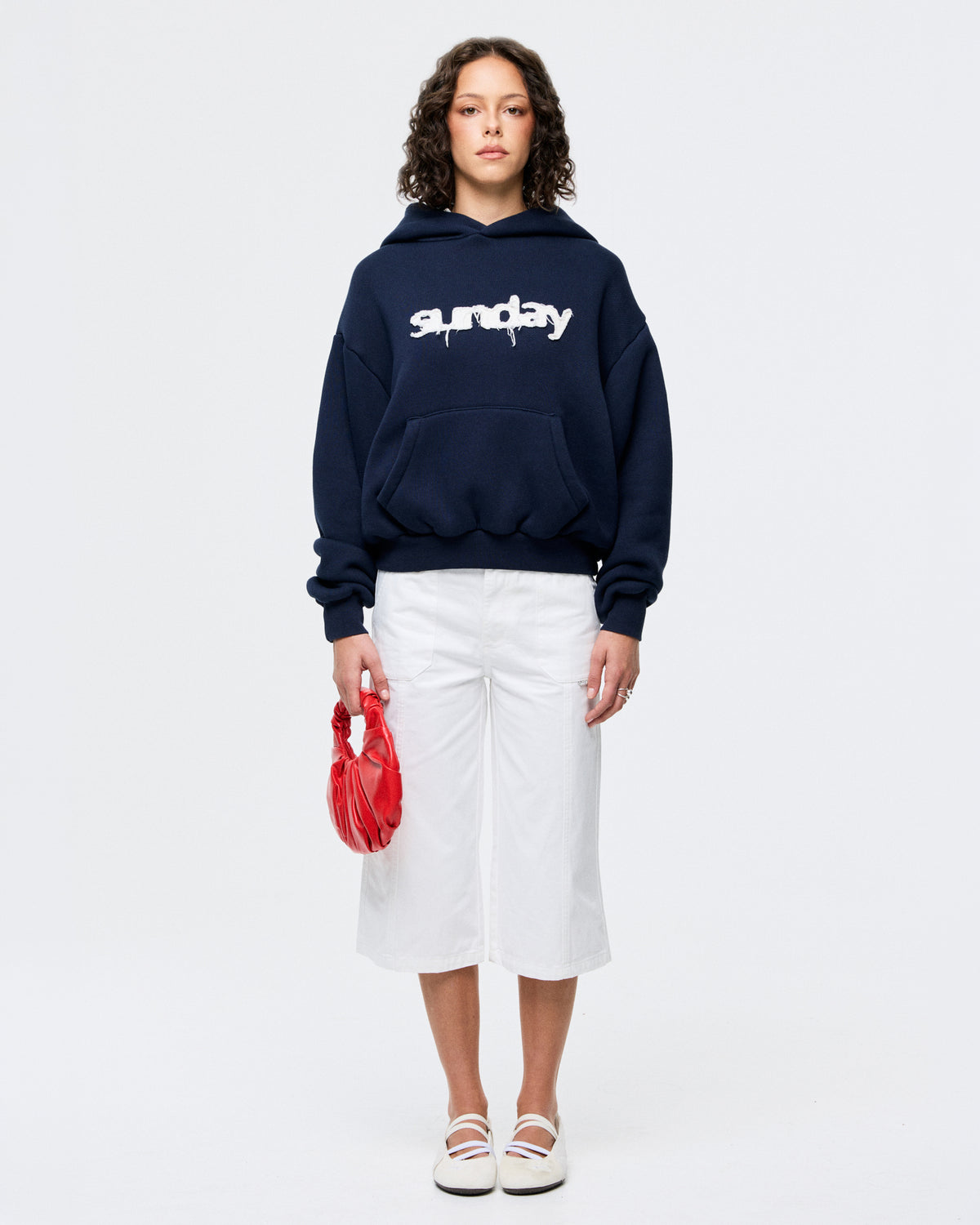 heavyweight appliqué hoodie