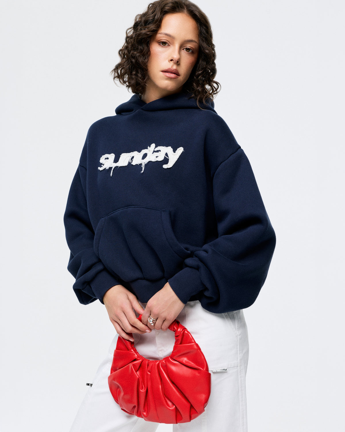 heavyweight appliqué hoodie