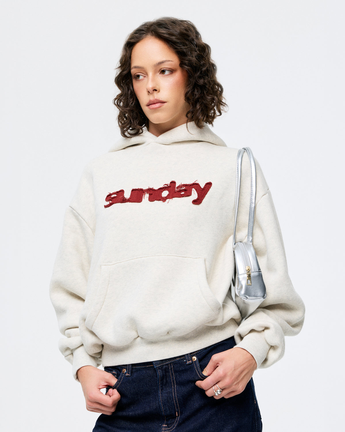 heavyweight appliqué hoodie