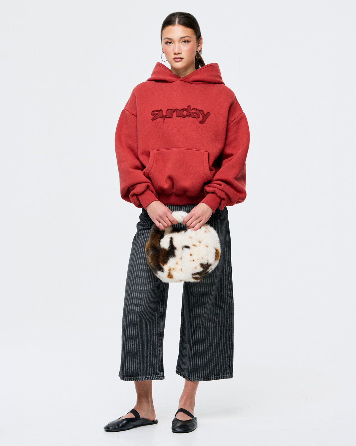 heavyweight appliqué hoodie