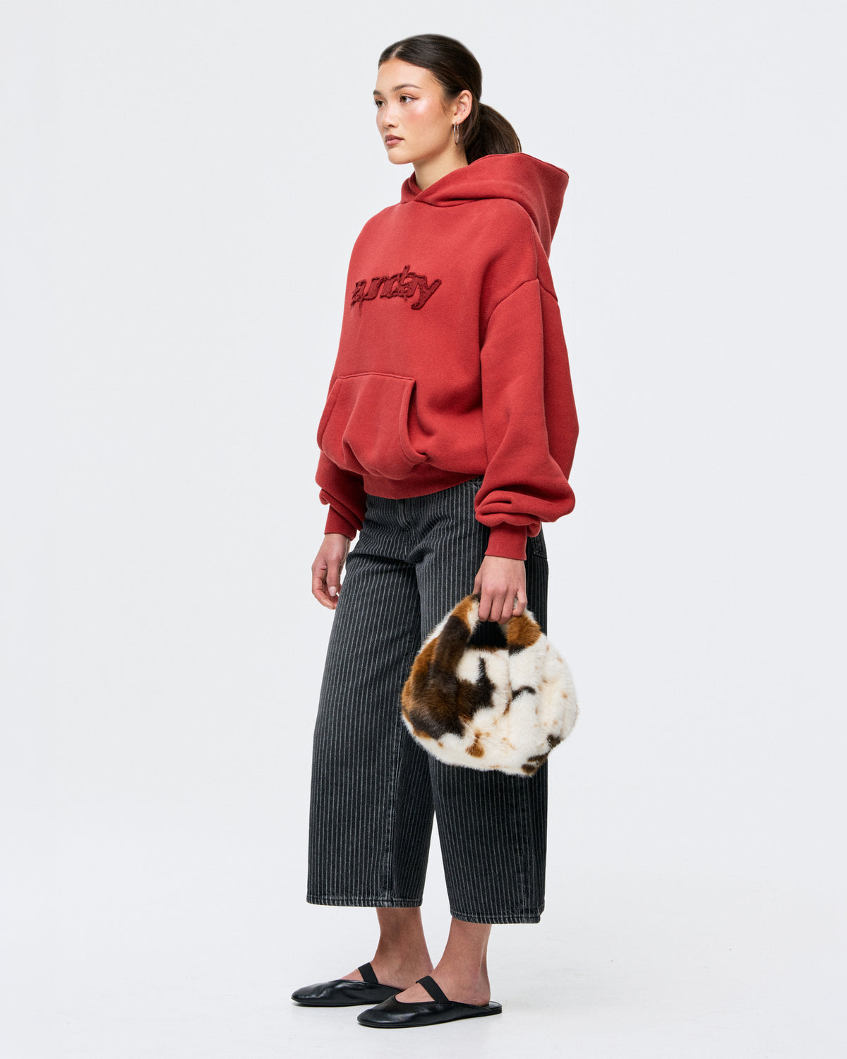 heavyweight appliqué hoodie