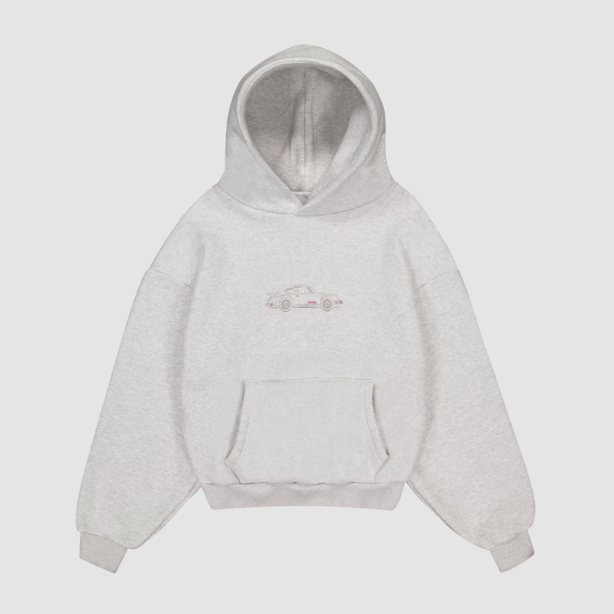 heavyweight '964' hoodie - grey