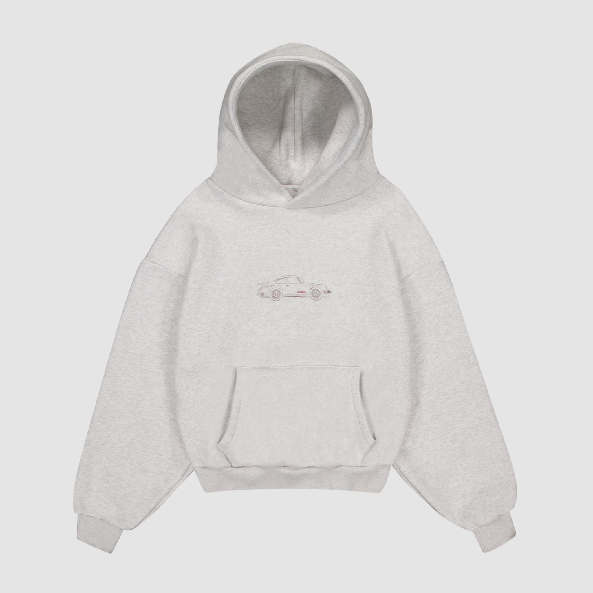 heavyweight '964' hoodie - grey