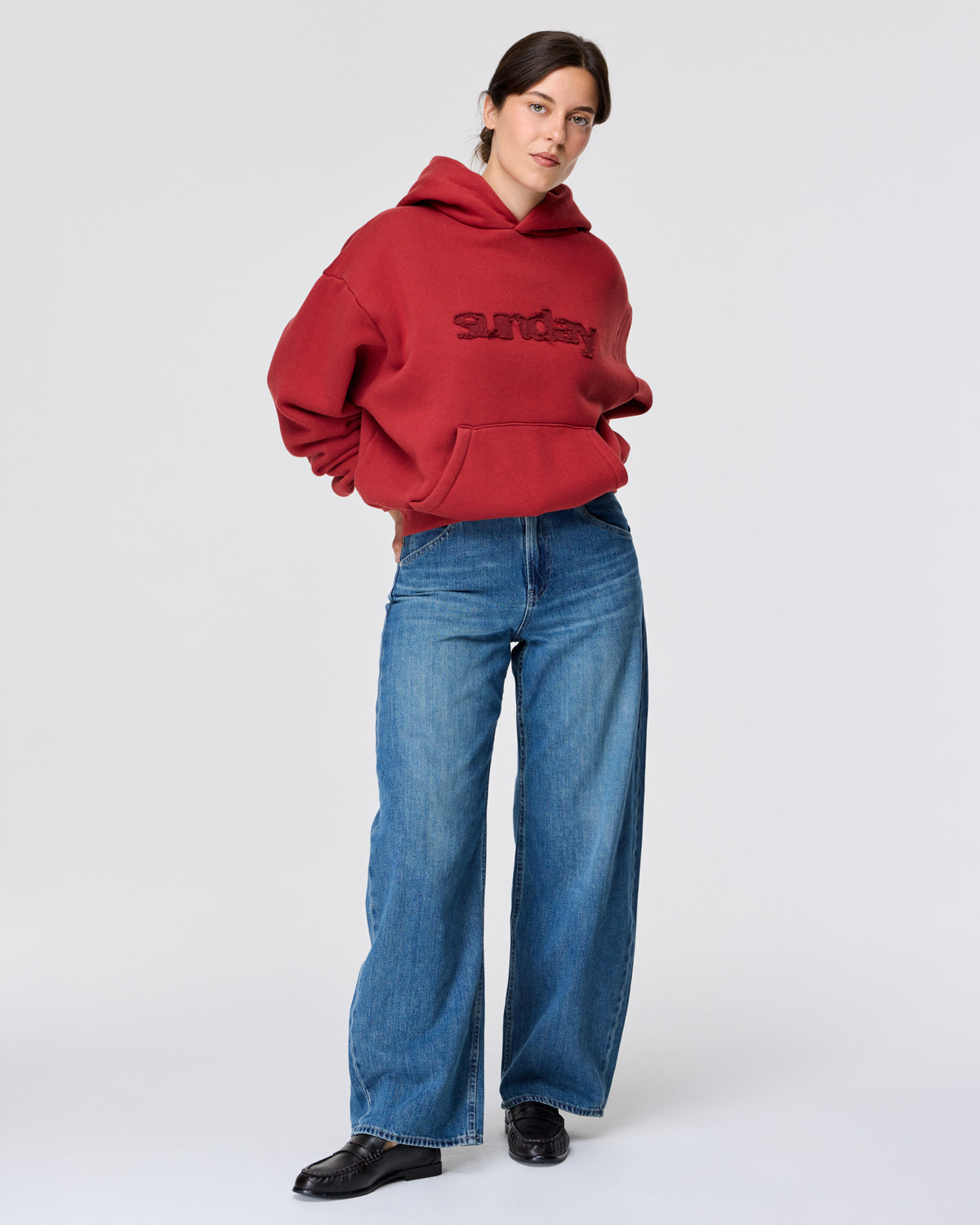 heavyweight appliqué hoodie