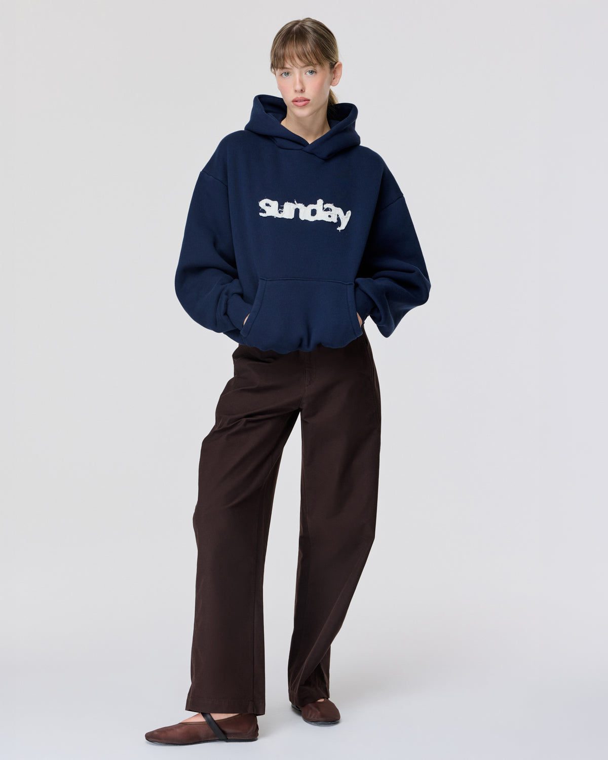 heavyweight appliqué hoodie