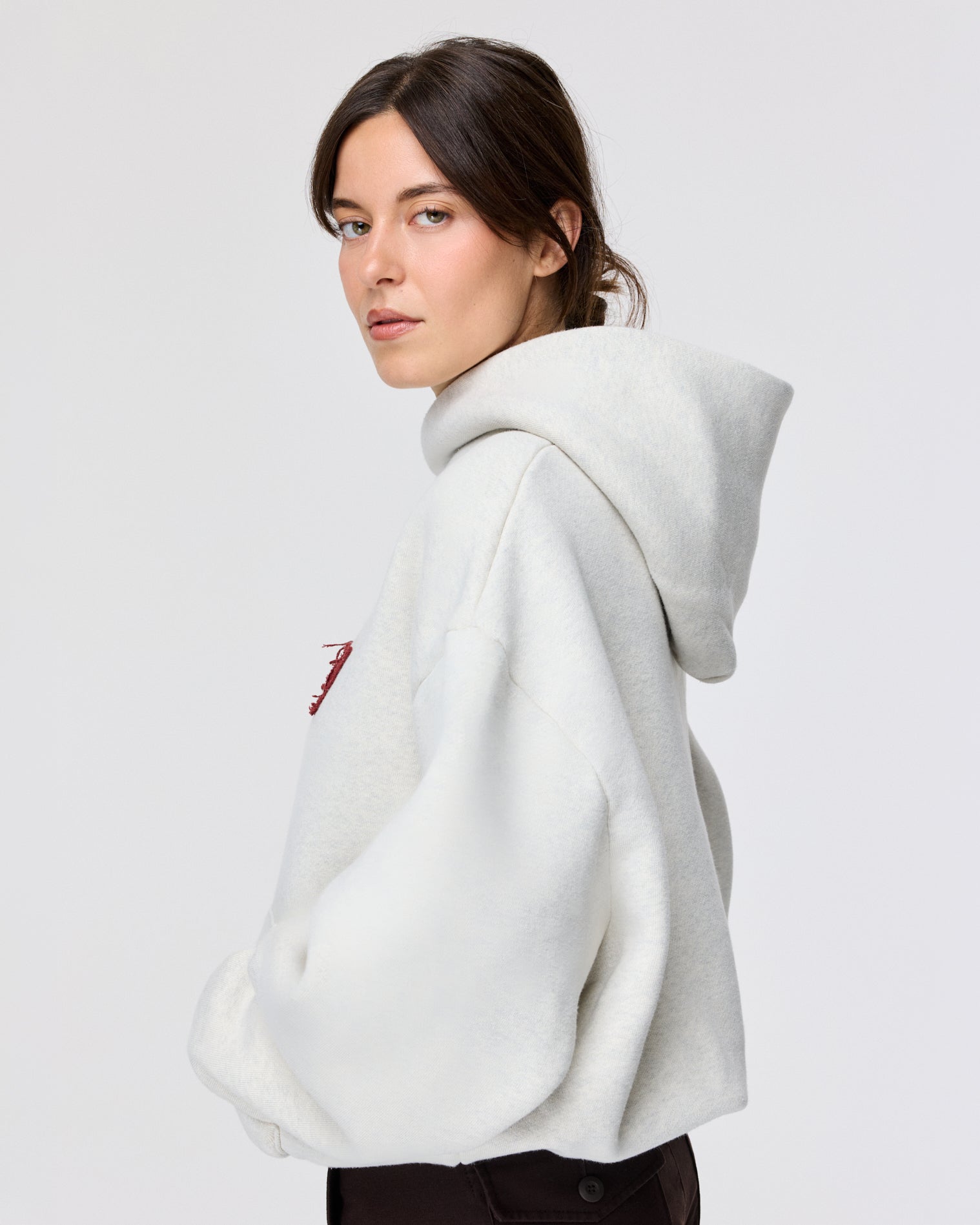 heavyweight appliqué hoodie