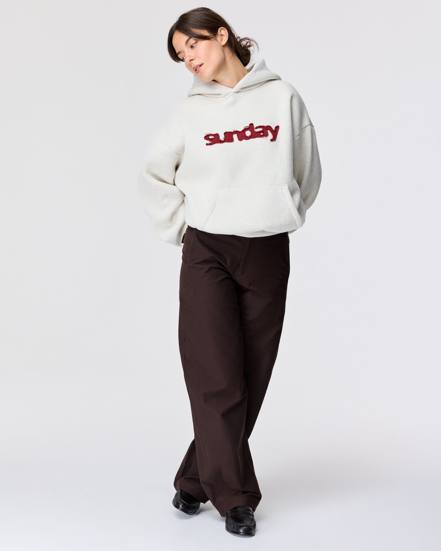 heavyweight appliqué hoodie