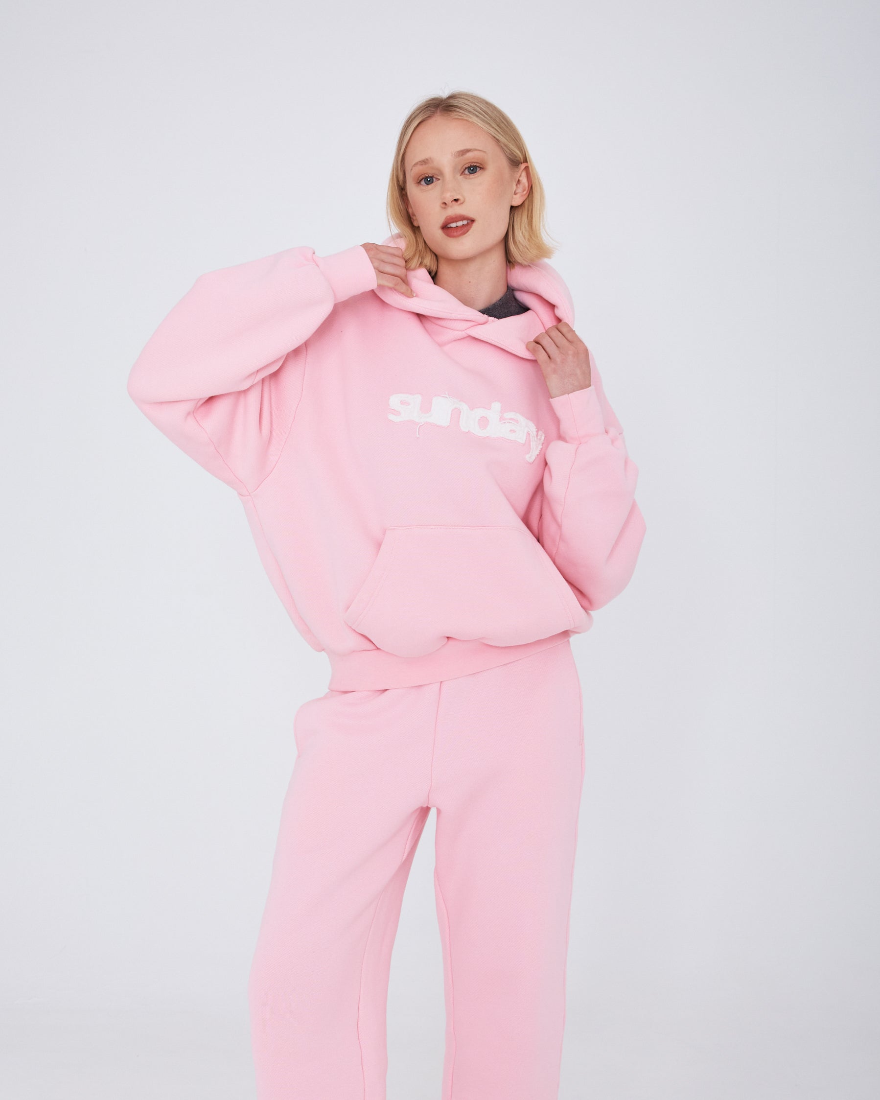 heavyweight appliqué hoodie