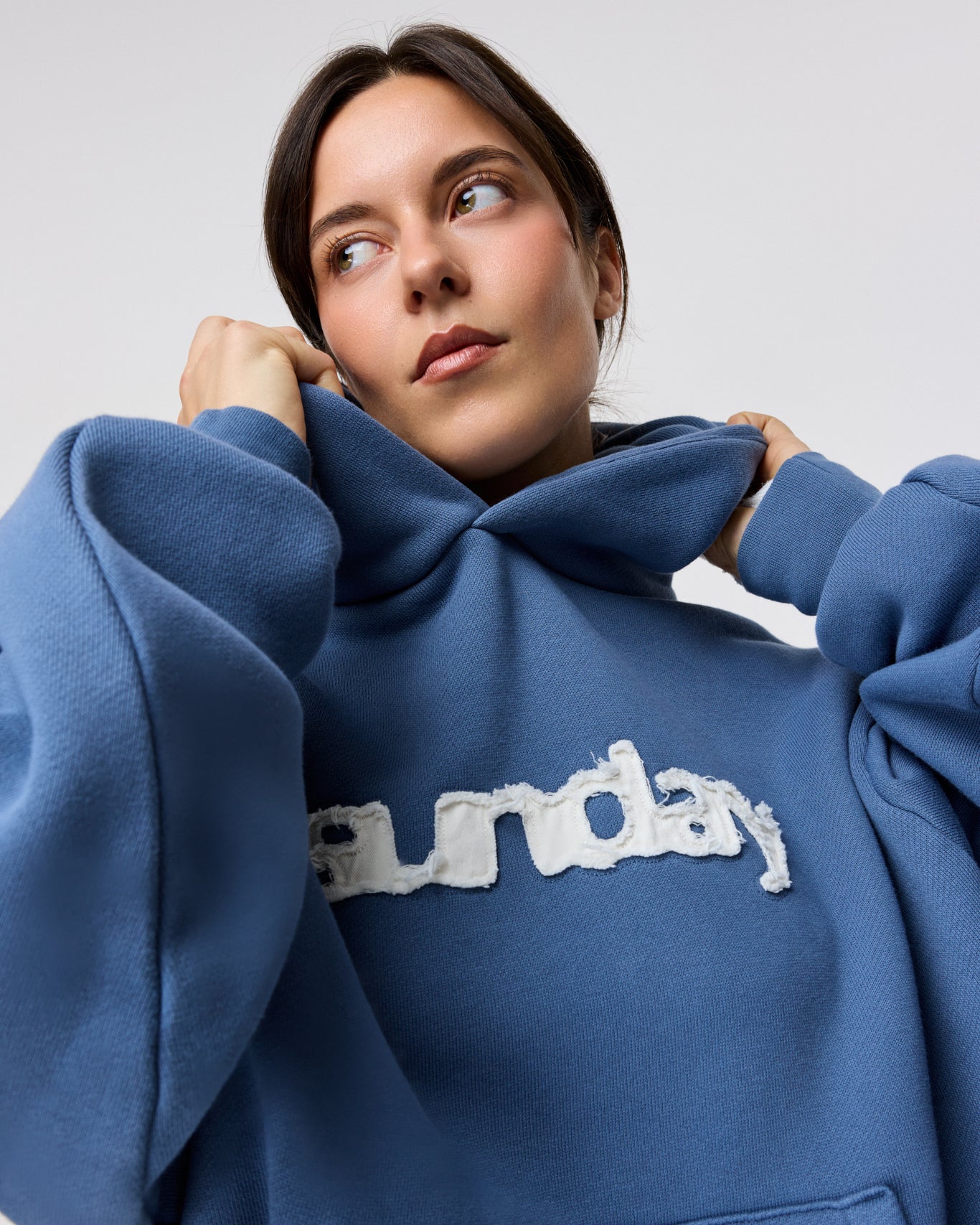 heavyweight appliqué hoodie