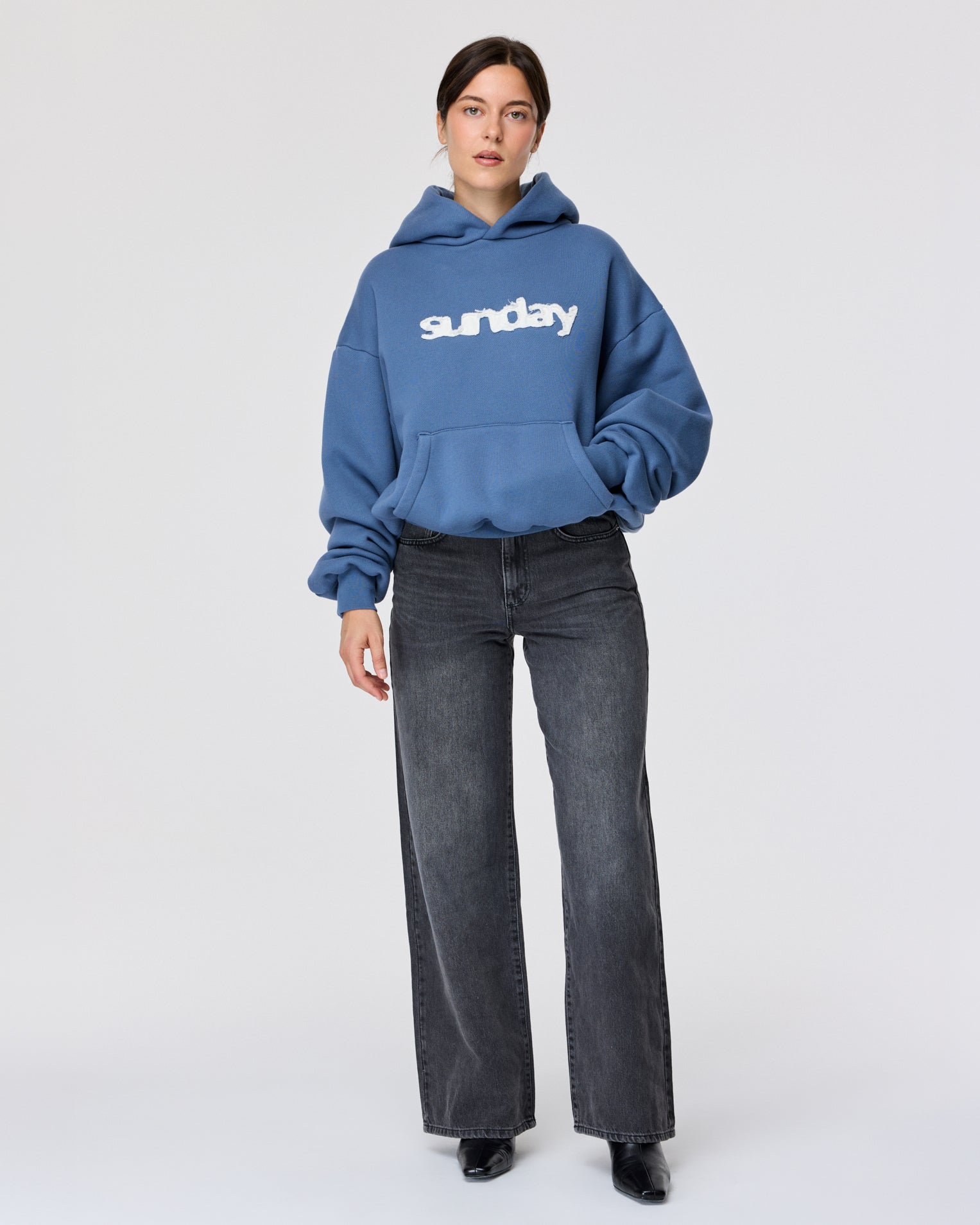 heavyweight appliqué hoodie