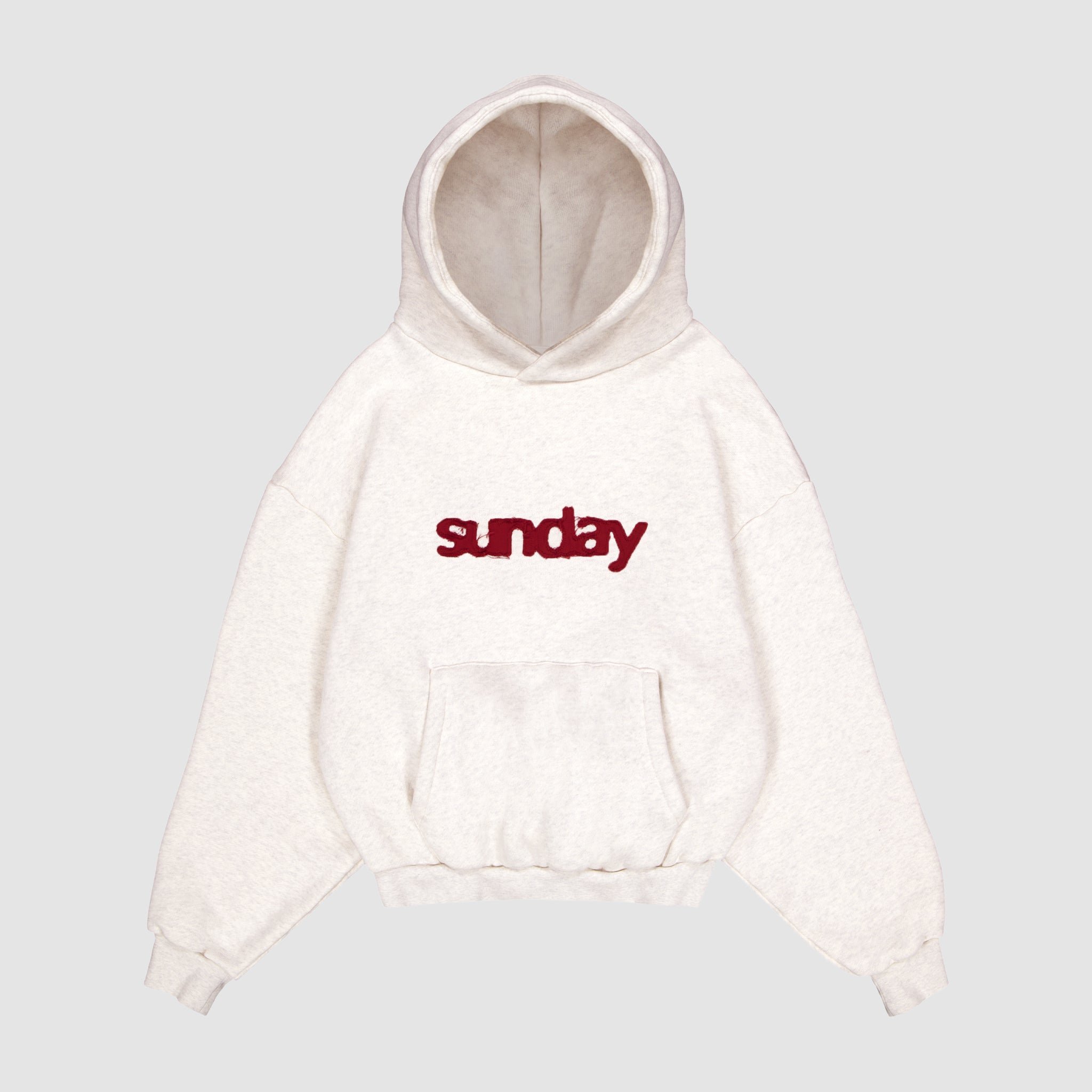 heavyweight appliqué hoodie - oatmeal