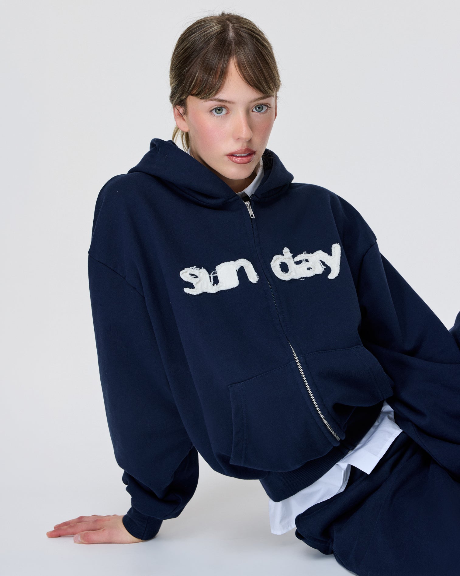 heavyweight appliqué zip-up 2.0