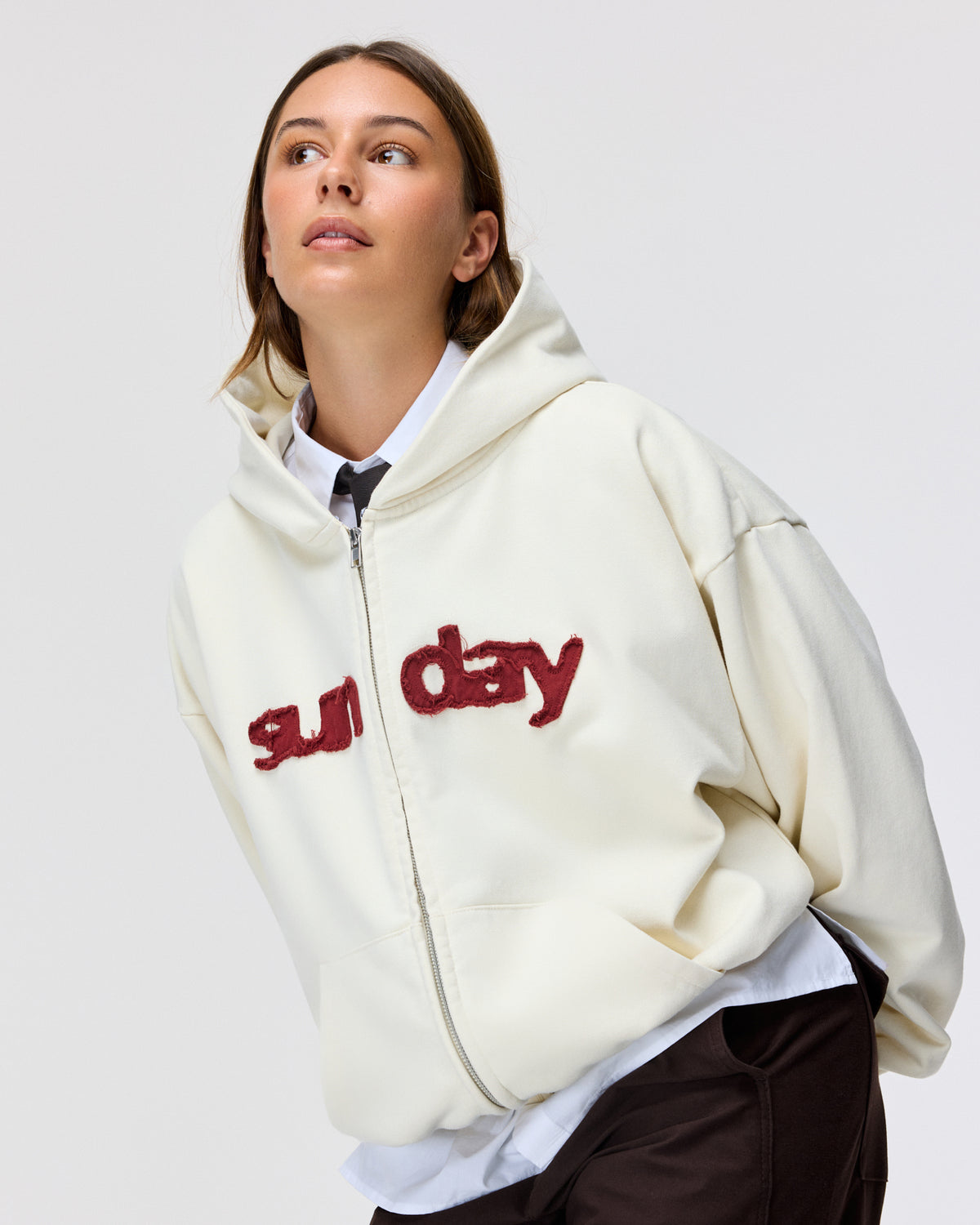 heavyweight appliqué zip-up 2.0