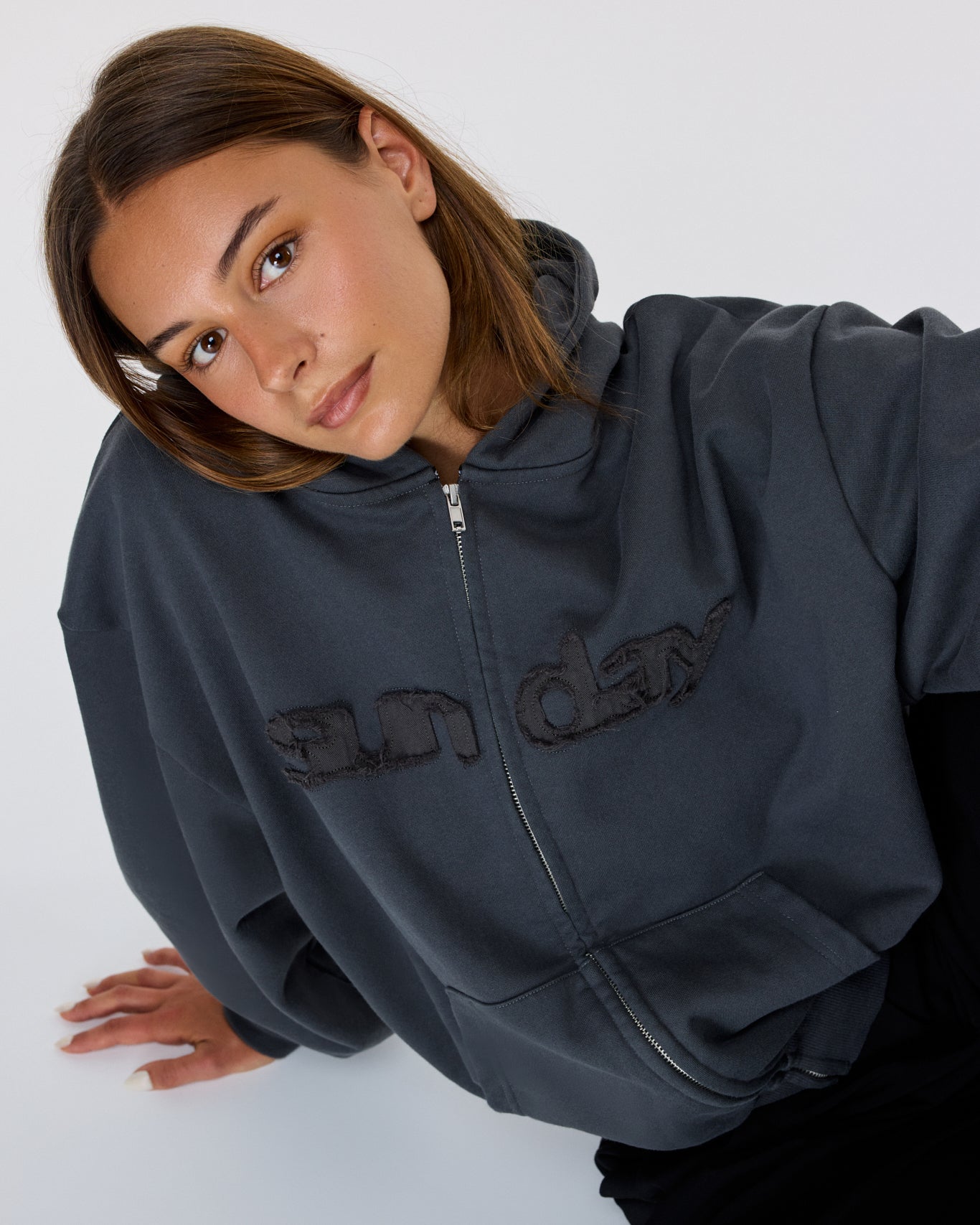 heavyweight appliqué zip-up 2.0