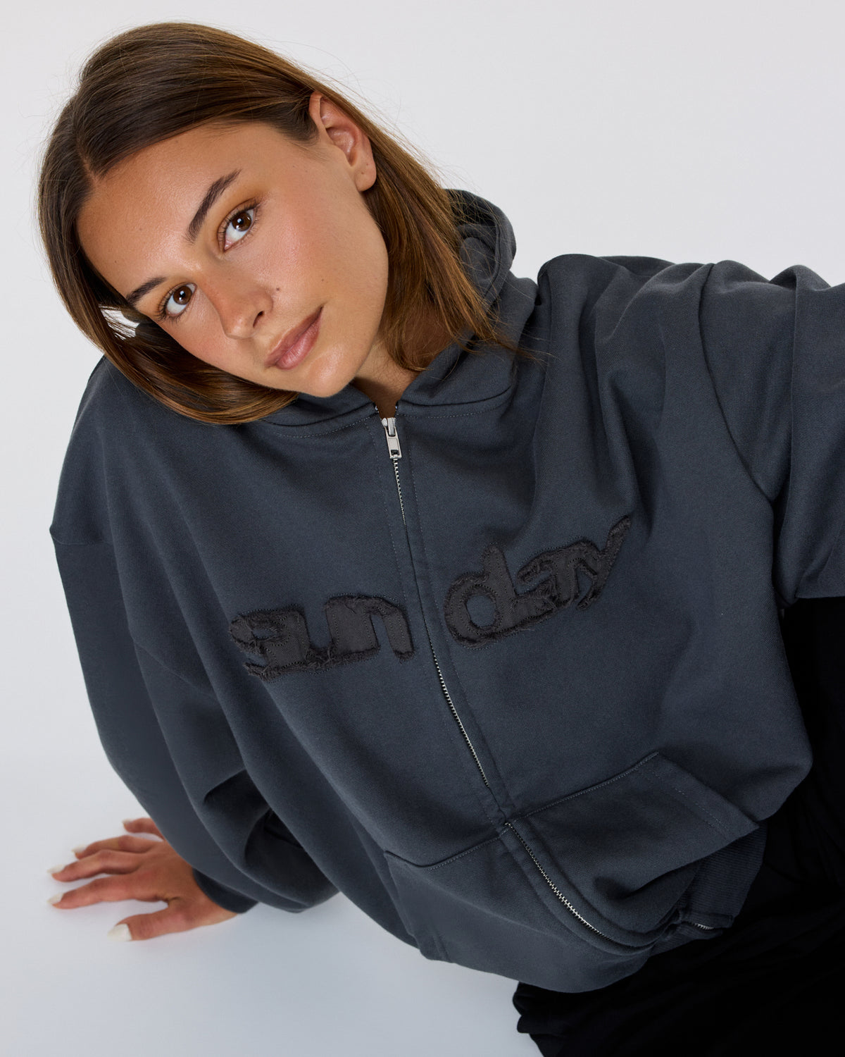heavyweight appliqué zip-up 2.0