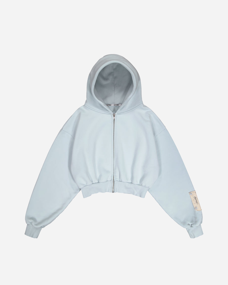 heavyweight crop patch zip-up