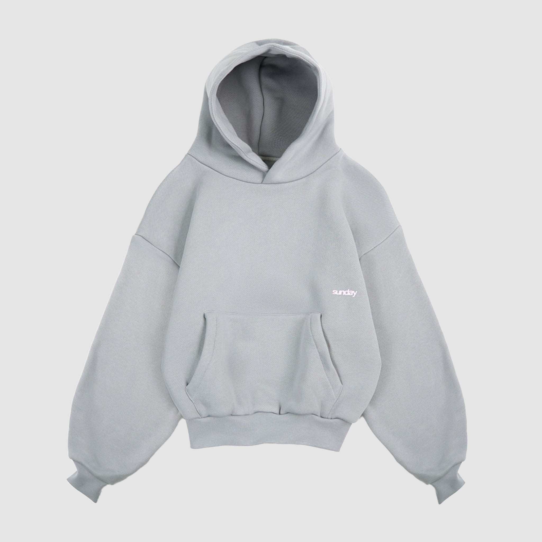 heavyweight script hoodie - gun metal
