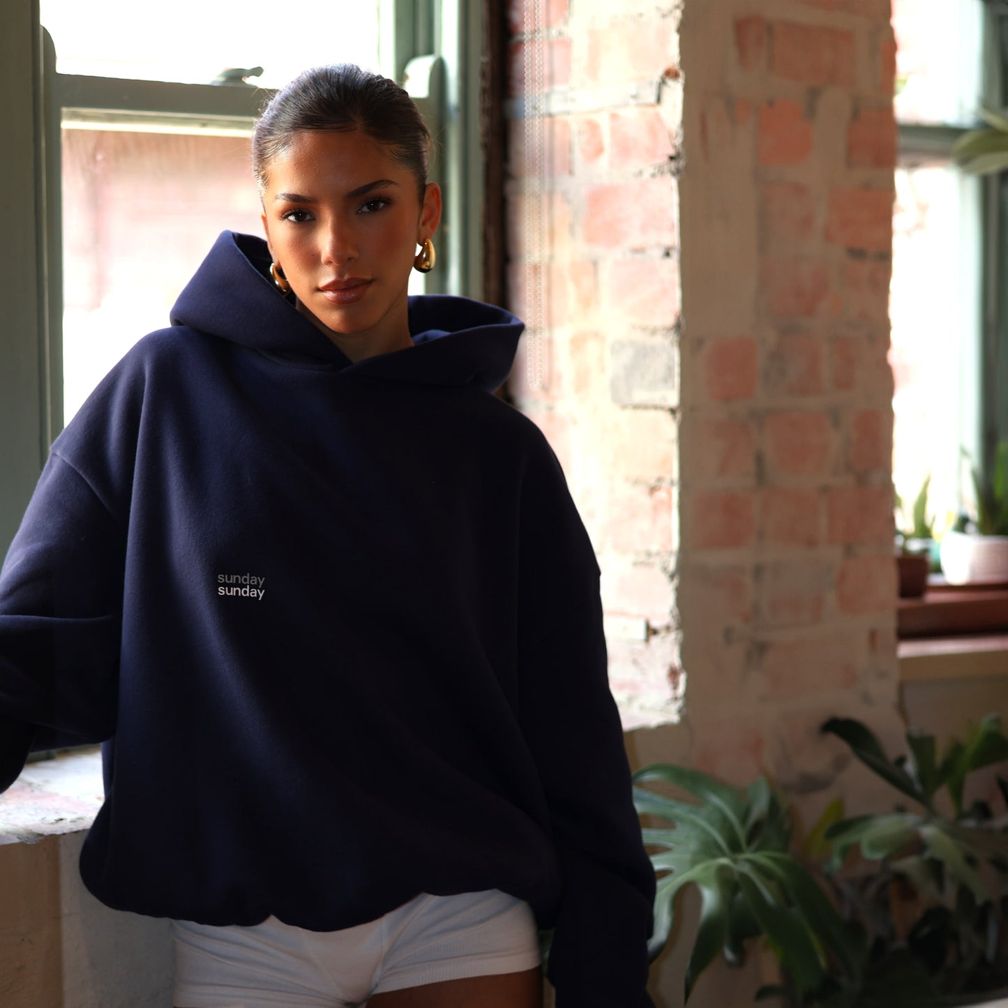 heavyweight hoodie ‎  navy