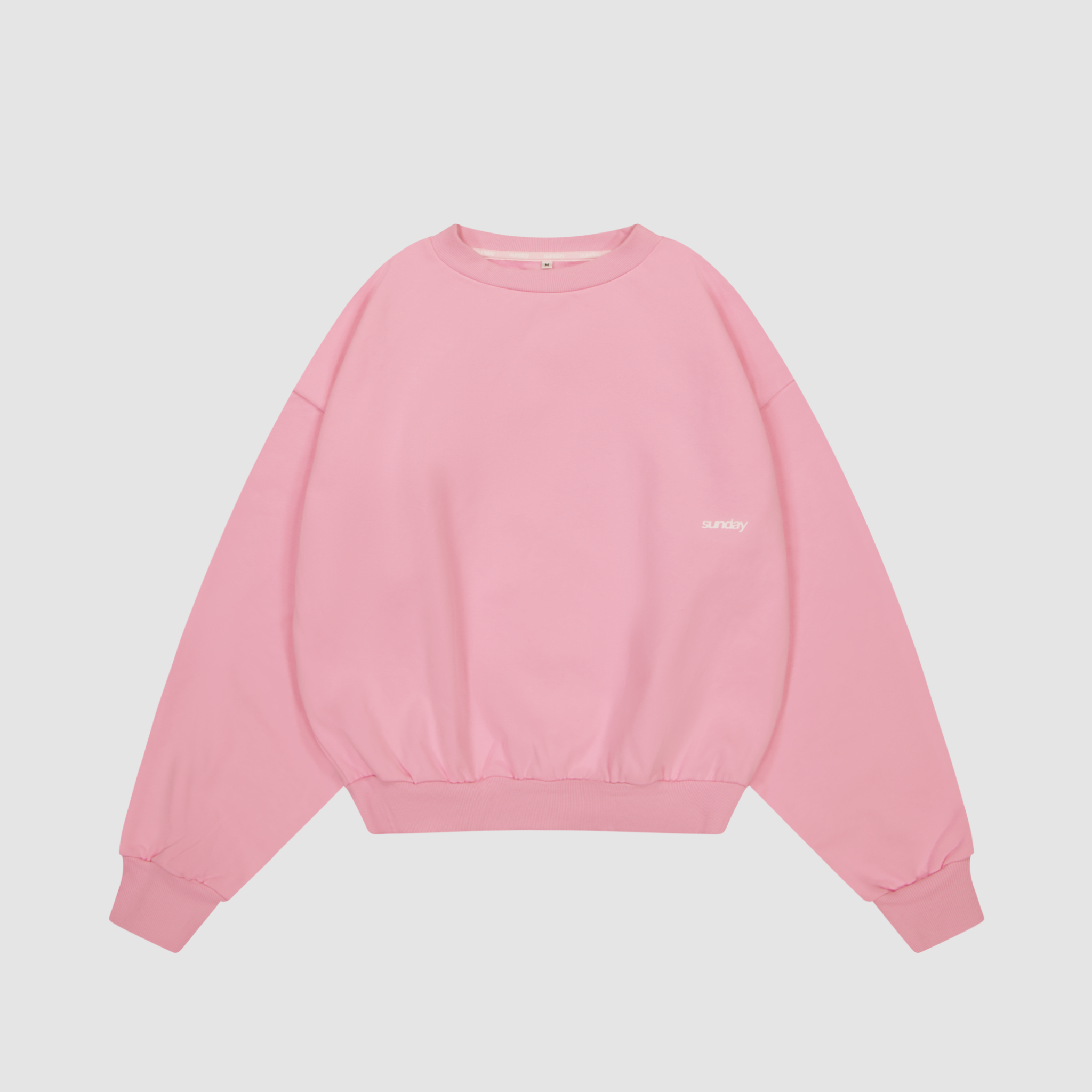 heavyweight script crewneck - powder pink