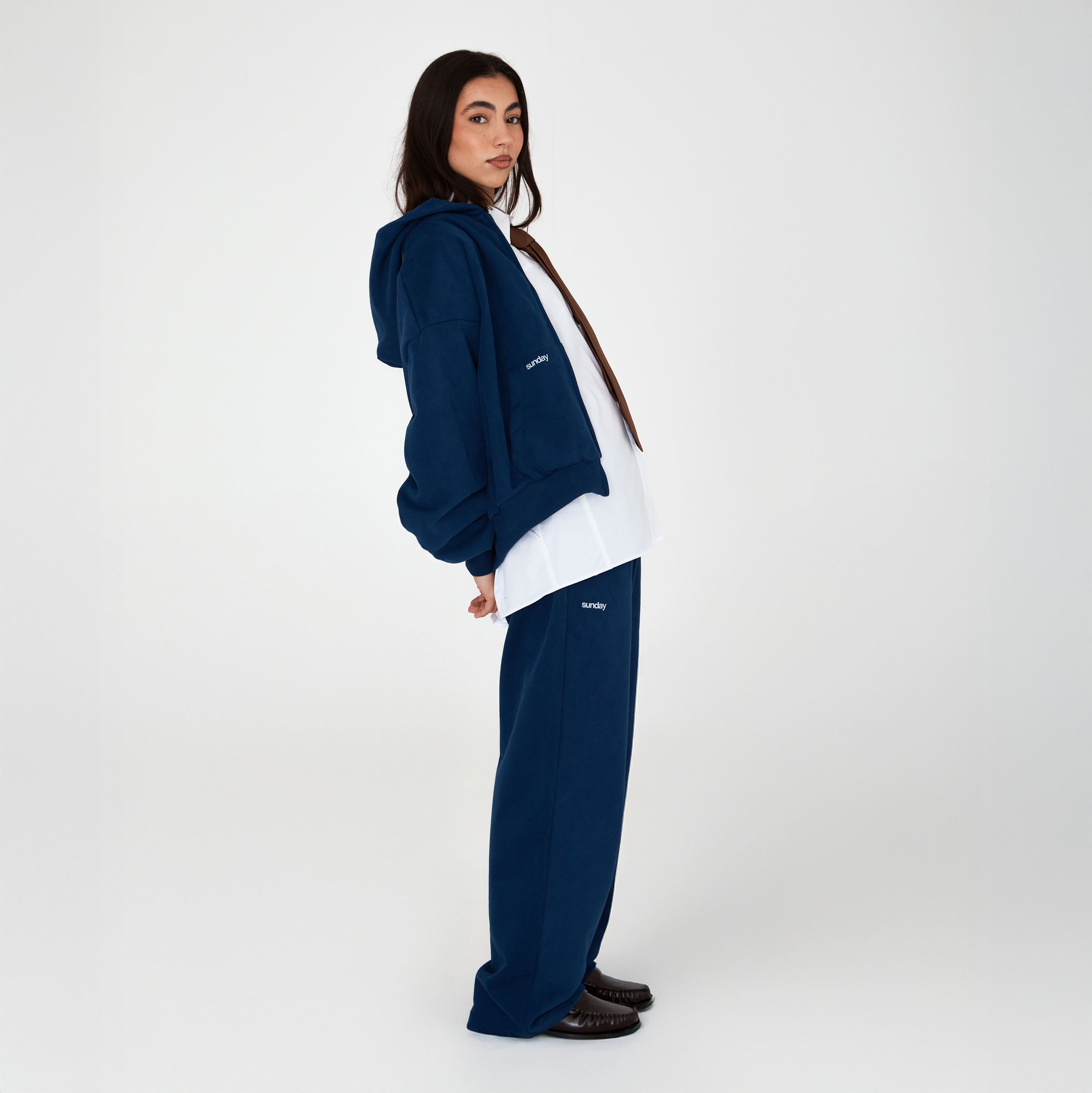 heavyweight simple straight leg tracks - navy