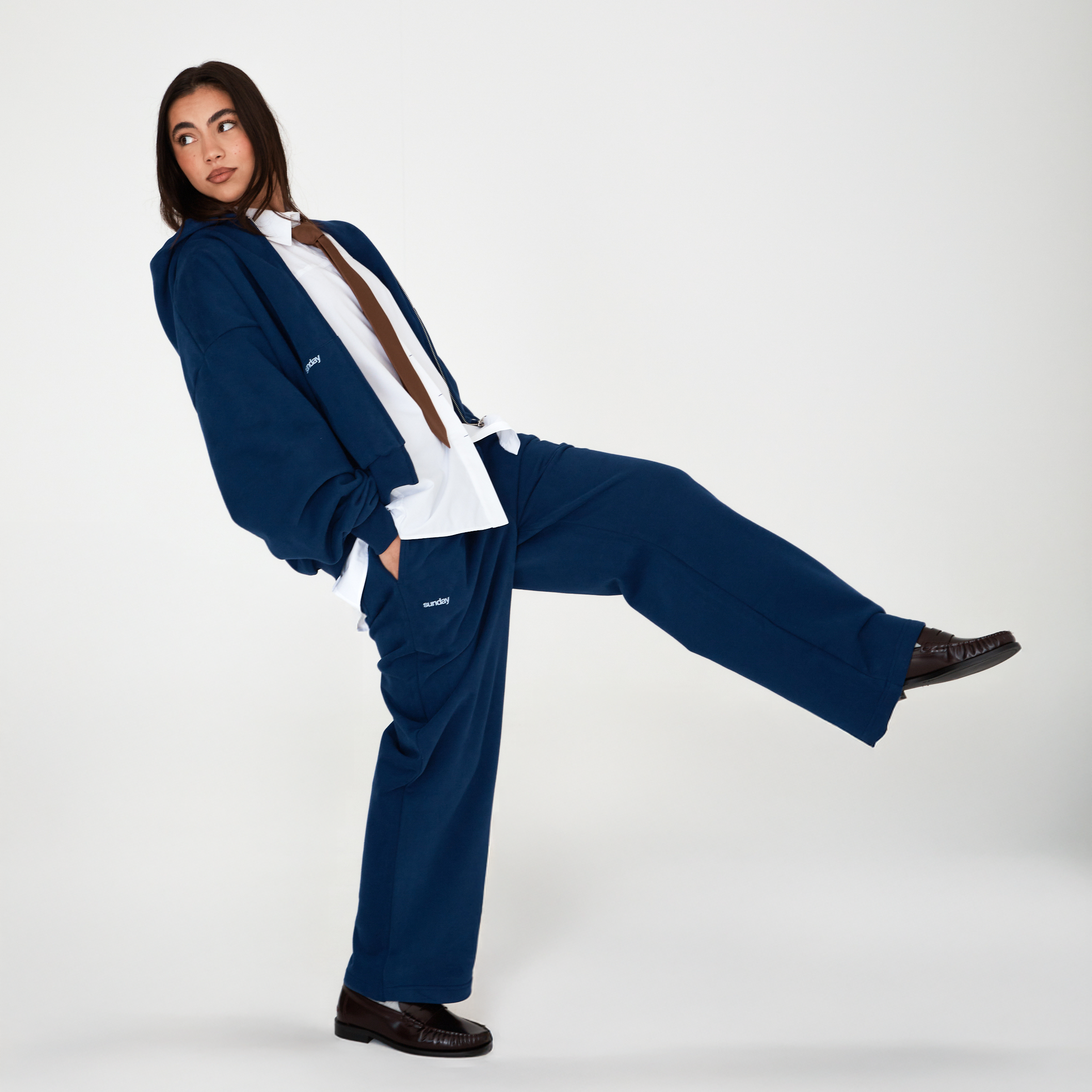 heavyweight simple straight leg tracks - navy