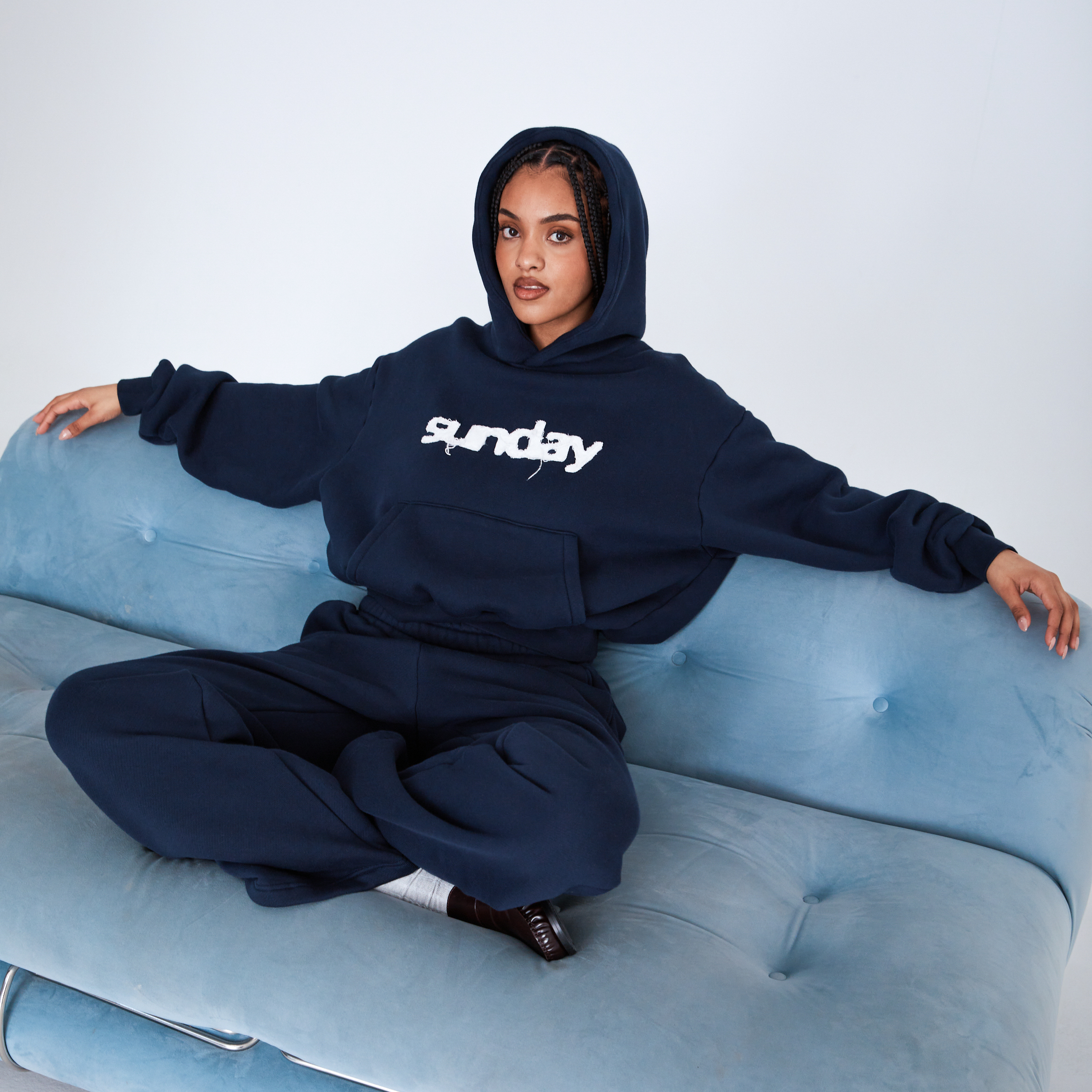 heavyweight straight leg tracks - navy