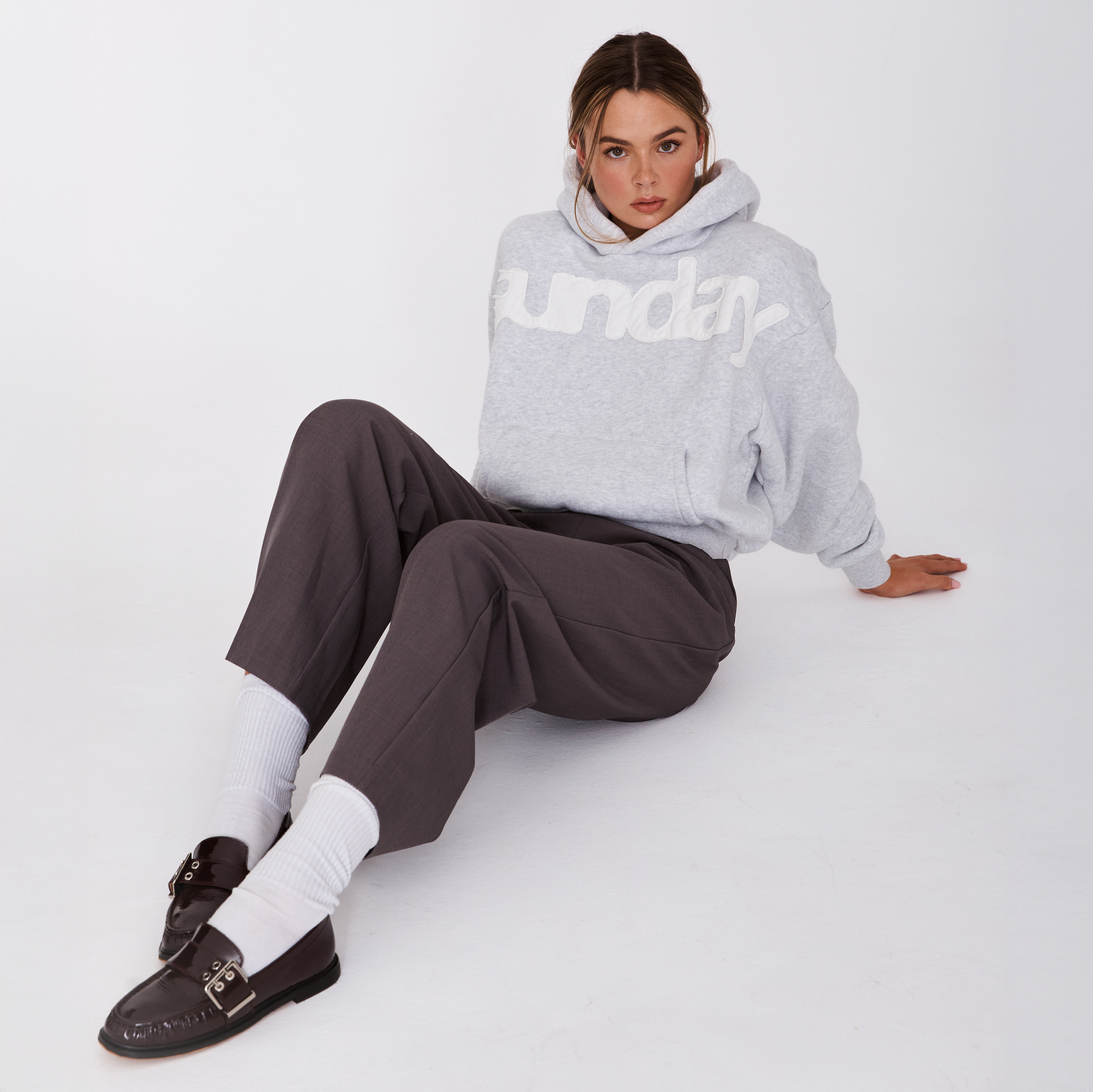 heavyweight billboard hoodie - grey