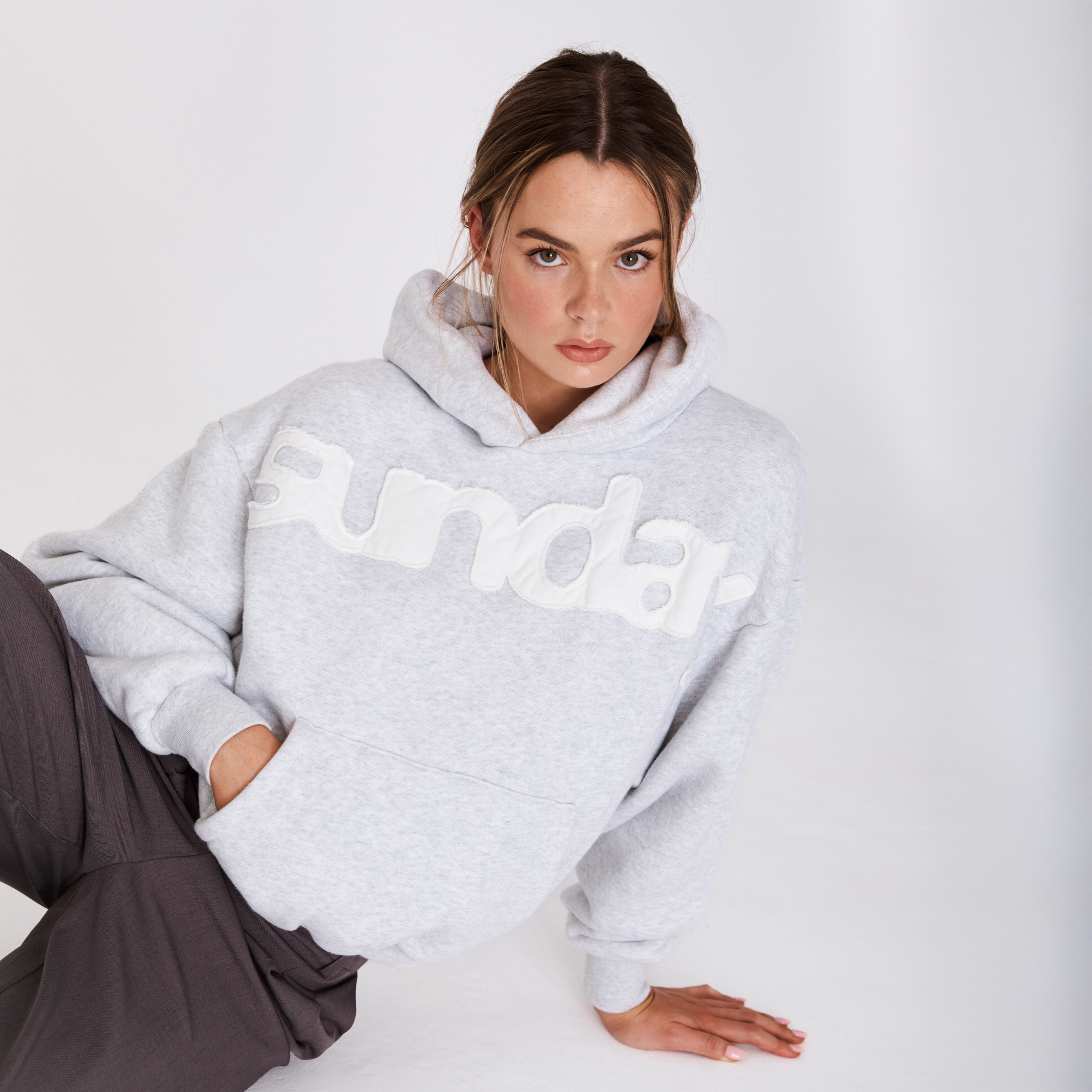 heavyweight billboard hoodie - grey