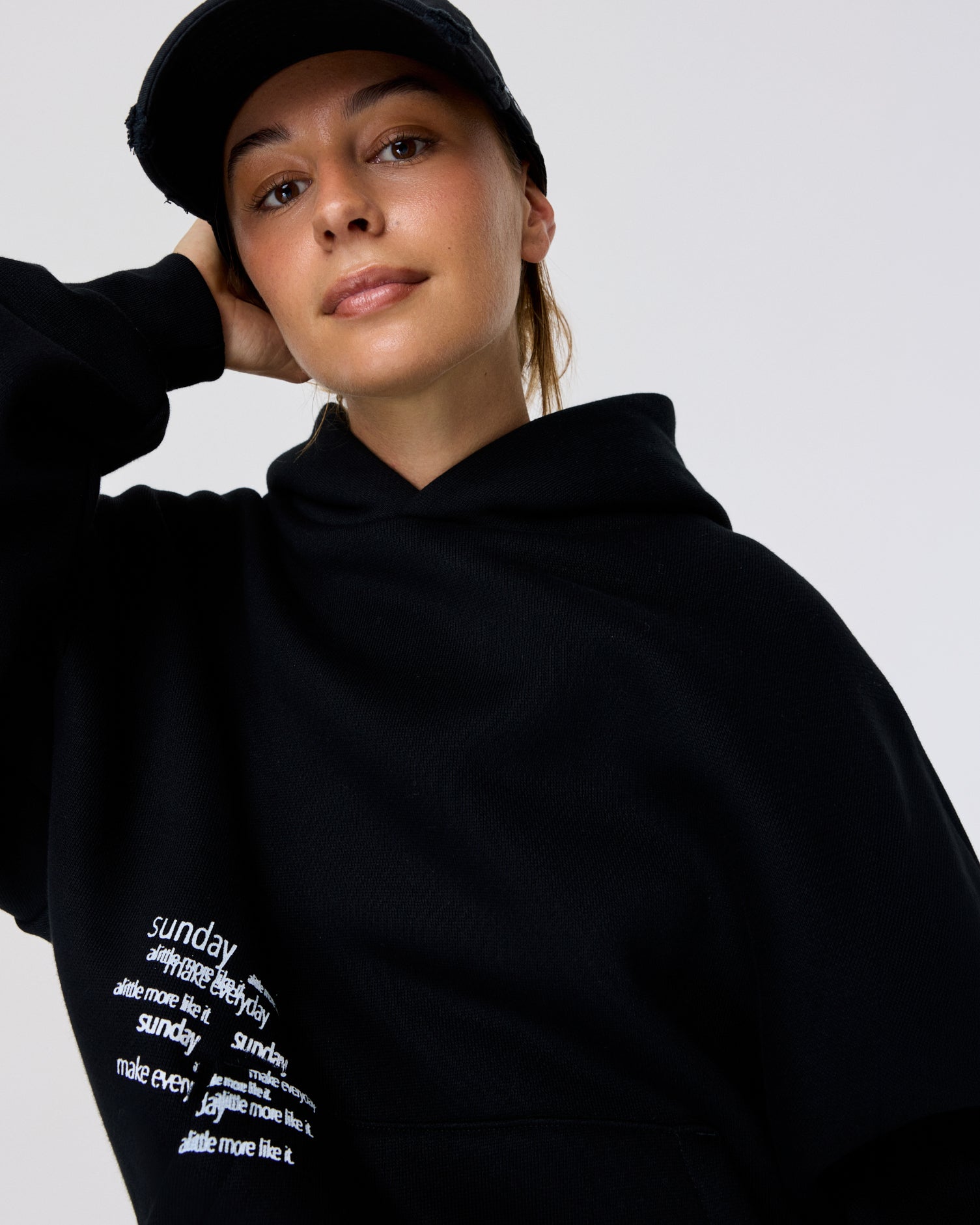 heavyweight typewriter hoodie