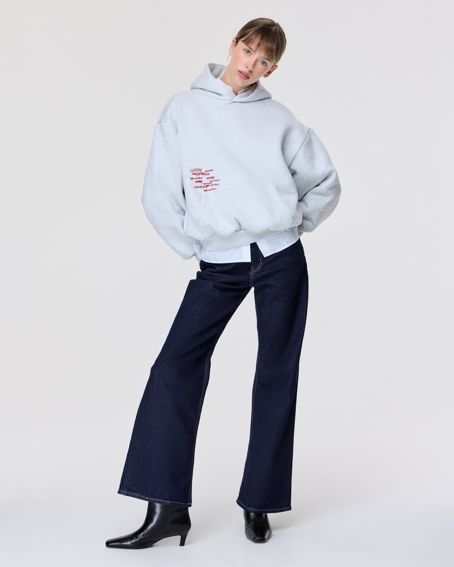 heavyweight typewriter hoodie