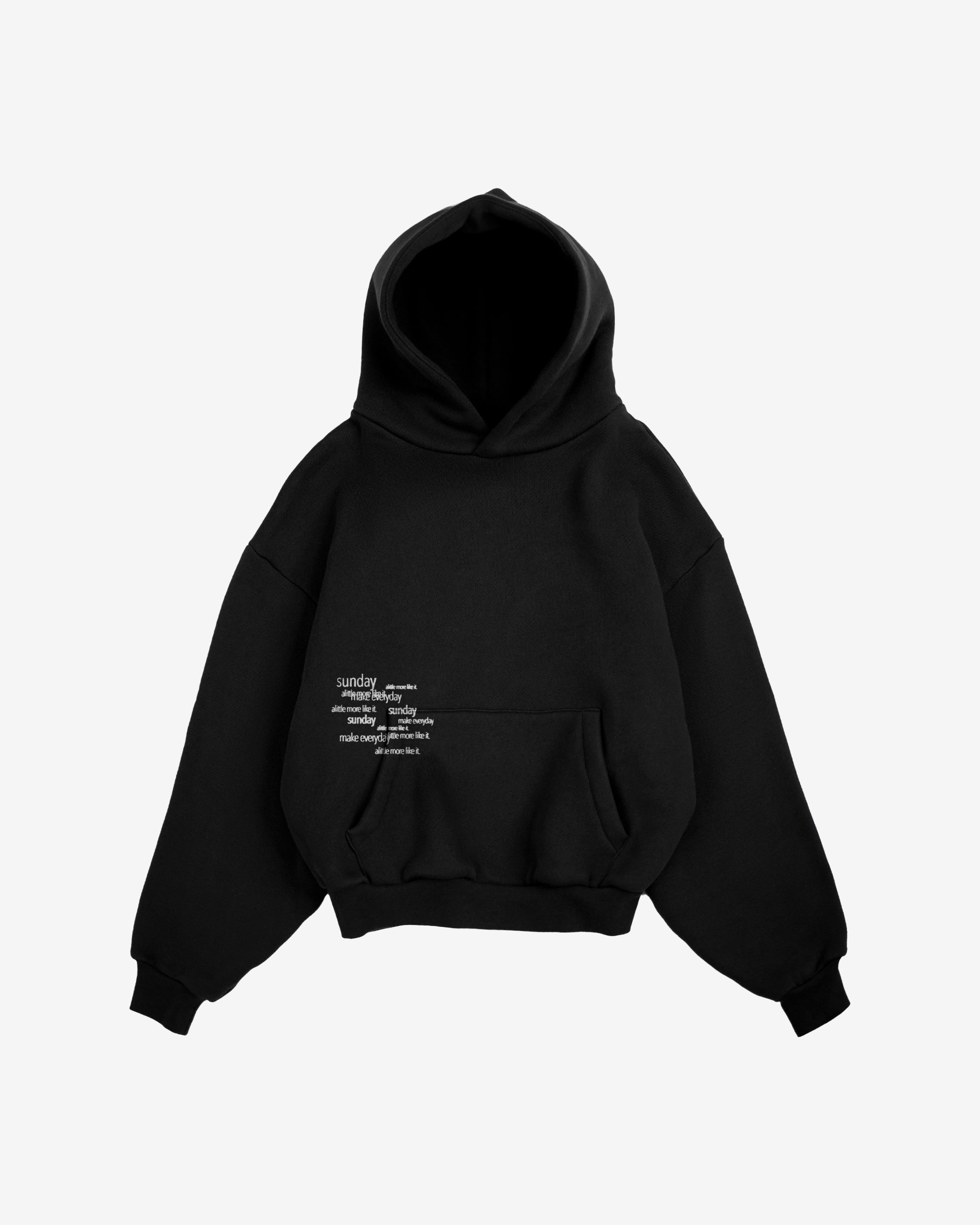 heavyweight typewriter hoodie