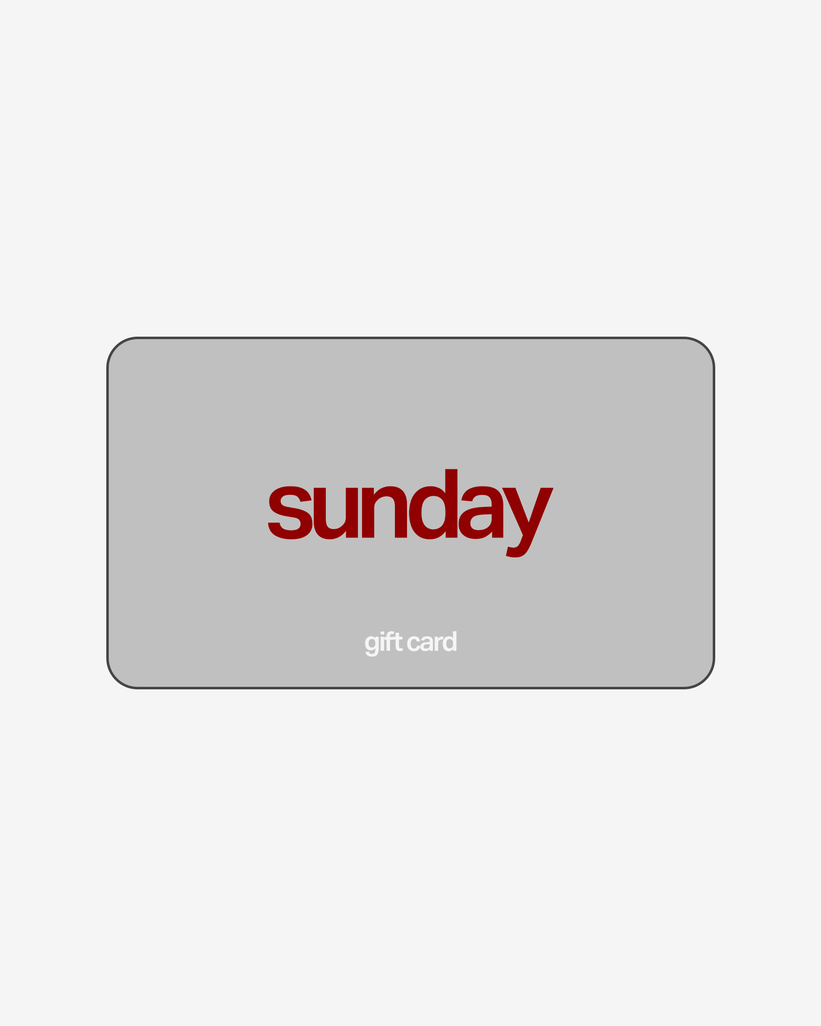 sunday gift card