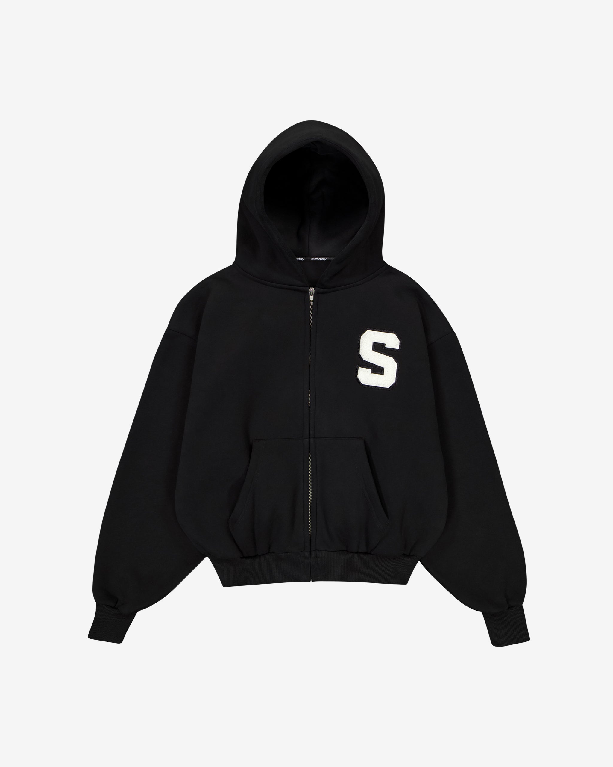 heavyweight varsity zip-up