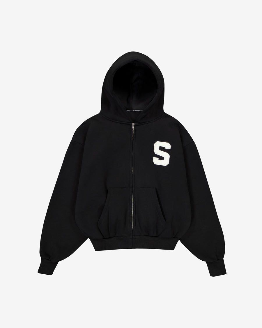 heavyweight varsity zip-up