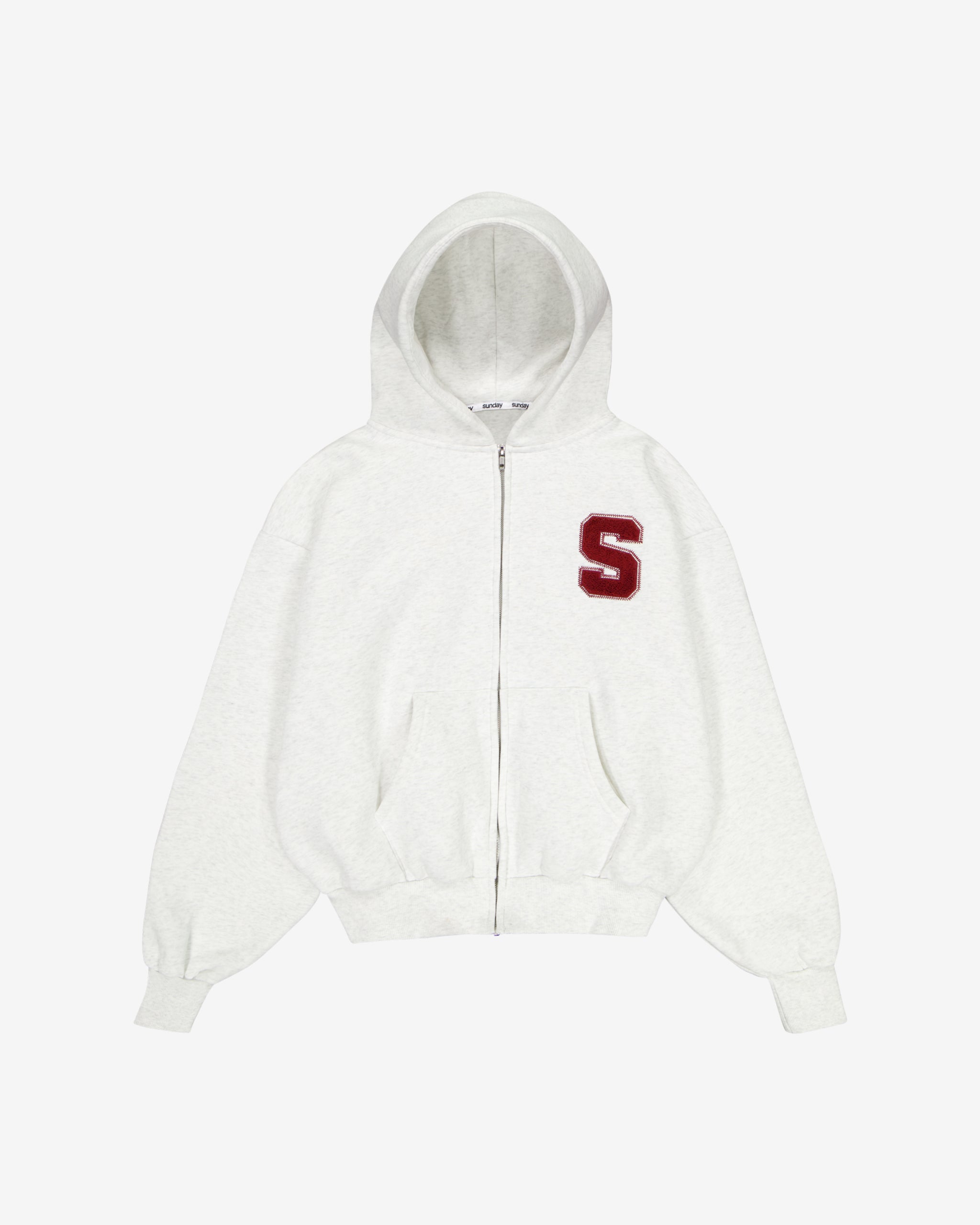 heavyweight varsity zip-up